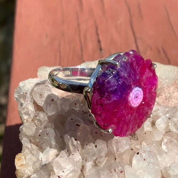 BOUTIQUE MULTI COLOR QUARTZ EYE 925 SILVER RING, 8 - Picture 4 of 13